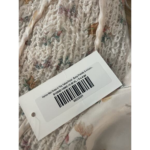 Worth Collective NWT Harlow Maxi Dress in Tiny Yellow Floral Bump Friendly XL - Picture 13 of 15